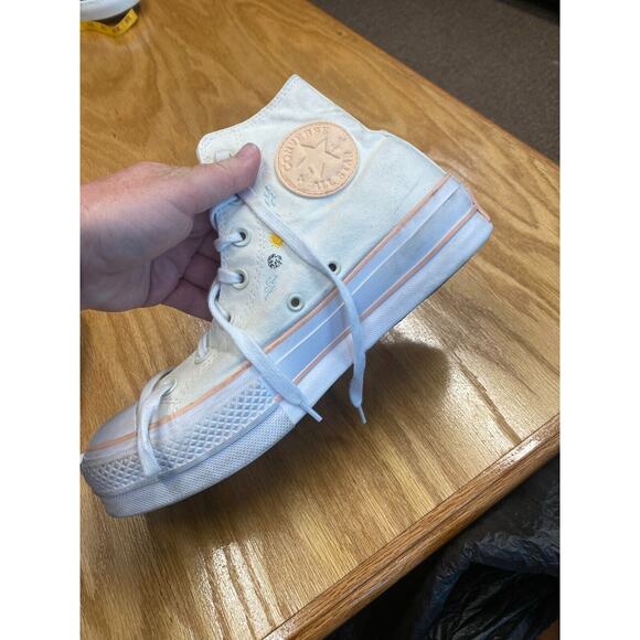 Converse Chuck Taylor All Star Athletic Shoes Women's 8 White Hi Top Sneaker S20 - Picture 7 of 8